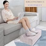 Foot Rest for Under Desk at Work,At Work Soft Ergonomic Footrest,Support Foot Pillow,Heel Chair,Leg Elevation Pillow (Light Grey) - Image 4