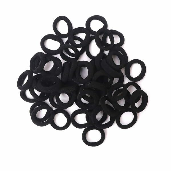 SK - Girls Thick Cotton Hair Rubber Bands (30 PIECES), Elastic Rubber Bands, Cotton Band Hair Accessories for Women and Girls (Pack of 30) - Black Colour (B0CZP7276K) Amazon Price History, Amazon Price Tracker