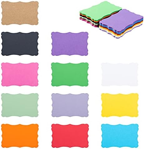 120 Pieces Small Mini Vintage Assorted Colors Blank Note Cards Gift Word Card for Business Cards (12 Colors, 3.66x 2.36 inches)