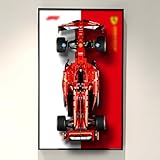 WETCEAOM Display Wallboard for Lego Technic Ferrari SF-24 F1 Model Car Kit Building Set 42207, Wall Art for Lego Ferrari F1 Car Wall Mount Display Frame Lovers, Model not Included! (31.5x19.7in)