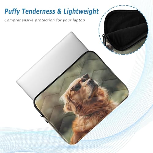 Funda para portátil 13-14 pulgadas con diseño de perros y gafas de sol miniatura 5