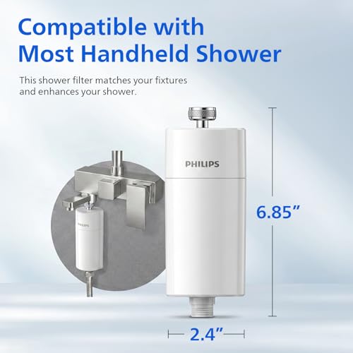 Image of Philips AWP1775 - In-Line Shower Filter - Reduces Chlorine by up to 99 Percent I Easy to Instal I Fits all UK and Eire Shower hoses and taps I White