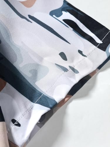 IndoPrimo Men's Cotton Shirt with Half Sleeves Spread Collared Neck Line Floral Printed Regular Fit and Standard Length