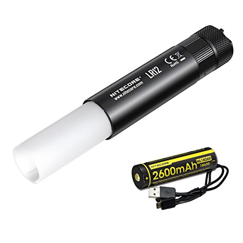Nitecore LR12 1000 Lumen Mini 2-in-1 Lantern Flashlight with 2600mAh USB Rechargeable Battery & LumenTac Charging Cable