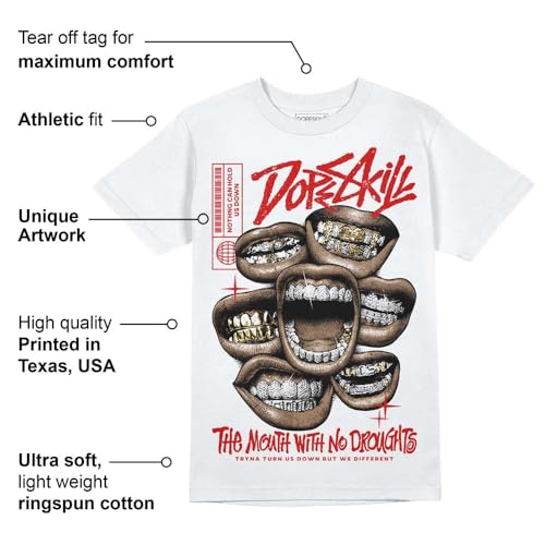 Image of DopeSkill Graphic Tee Streetwear Hip Hop Hypebeast Unisex T-Shirt Sneaker Colour Matching Shirts Rapper Mouth