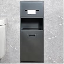 Stainless Steel Shower Nich, Recessed Shower Niche Trash Can Holder, Built-in Shampoo Storage Shelf for Bathroom Storage/Shampoo/Toiletries,Grey-23x67x14cm/9.05x26.37x5.51in