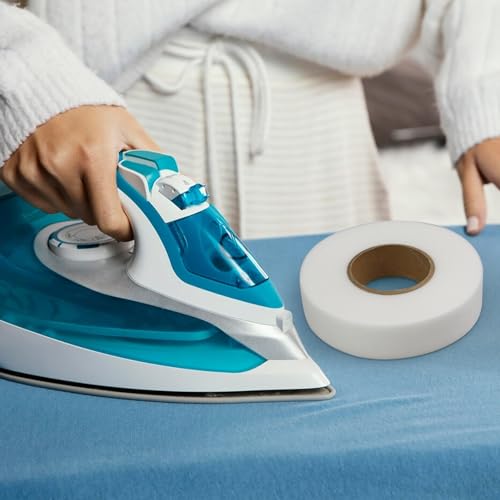 140 yards stitch witchery hemming tape 1 inch iron hemming tape 2 rolls iron on tape for hemminghem tape no sewing fusible tape adhesive wonder web for curtain pants clothes