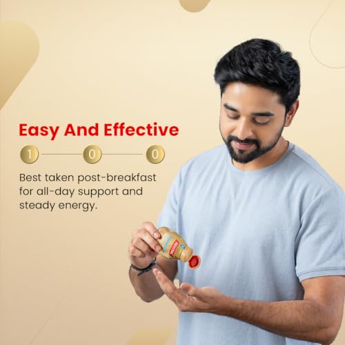 Image of Revital H Multivitamin For Men (60 Capsules) With Natural Ginseng, Zinc, 10 Vitamins & 8 Minerals For Daily Energy, Stamina & Immunity - Pack of 2