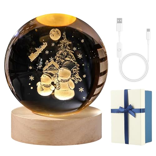 Chingde Lámpara de Bola de Cristal 3D, Unicornio Bola Cristal