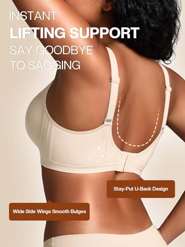 Image of Wireless Jelly Bras for Women No Underwire with Support - S-2XL Seamless Bralettes Everyday Comfort Tshirt Padded Bra