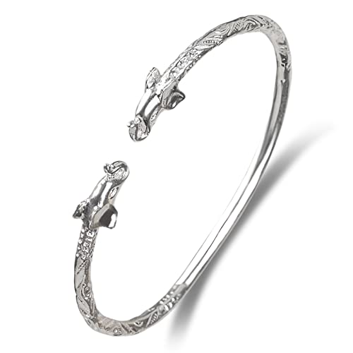 Elephant .925 Sterling Silver West Indian Bangle, 1 piece