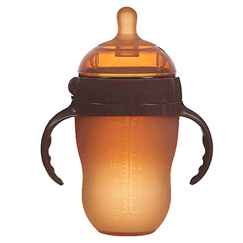 生まれたばかりの赤ちゃんワイド口径ナノシルバードロップ耐性シリコーンストロー哺乳瓶赤ちゃん模造母乳離乳アーティファクトスーパーソフトスーパーワイドワイド口径150/180/250 / 300ML (250ML)