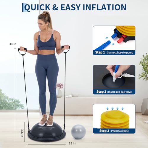 Garvee Half Balance Ball 23 in, 1600Lb Capacity Half Exercise Ball - image 5