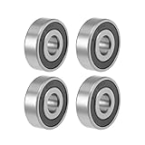 Frawacy 6202-16-2RS 6202/16-2RS 4 Stück Rillen Kugellager 16x35x11mm Rillenkugellager mit Dichtungen Ersatz für Mechanische Geräte DIY 3D Drucker Drehbänke Teil Chromstahl und Doppelte Gummidichtung
