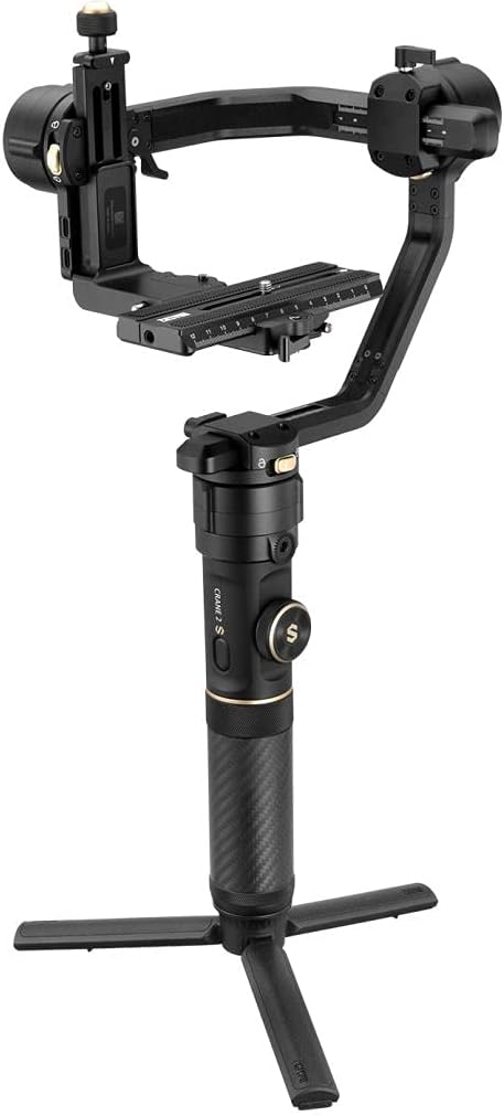 Zhiyun Crane 2S 3-Axis Handheld Gimbal Stabilizer for DSLR and Mirrorless Cameras Crane 2 Upgraded Version with New FlexMount System Upgraded Focus Control FlexMount System Vertical Shooting, Black