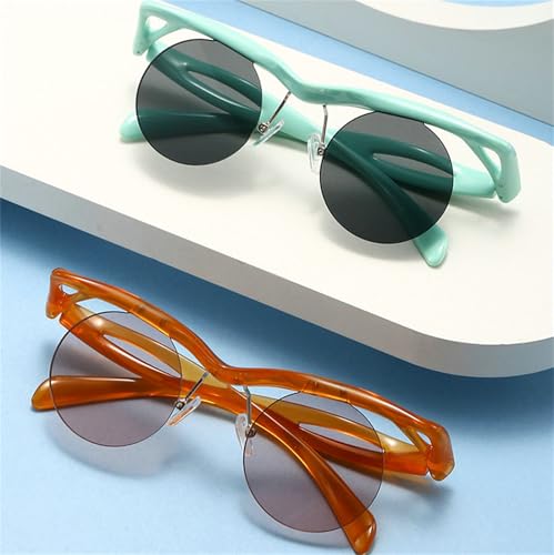 willochra Small Frame Round Punk Sunglasses Women Men Luxury Vintage Rimless Sun Glasses For Ladies Shades UV4003