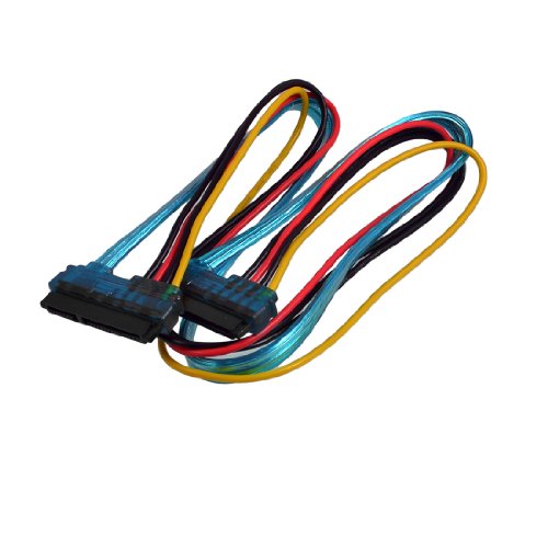 Cable de Datos SATA 7+15 Pin Hembra a Hembra 50cm