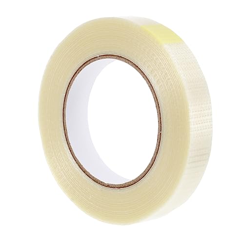 MUCKLILY Dhesive Tape Fiber Mesh Tape Strong Moisture-Resistant Single Side for Packaging