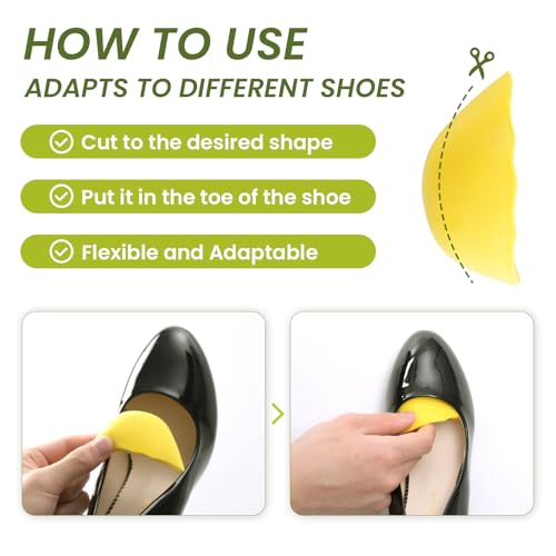 Image of Shoe Filler for Too Big Shoes - 6 Pairs Shoe Cushion Inserts for Flats
