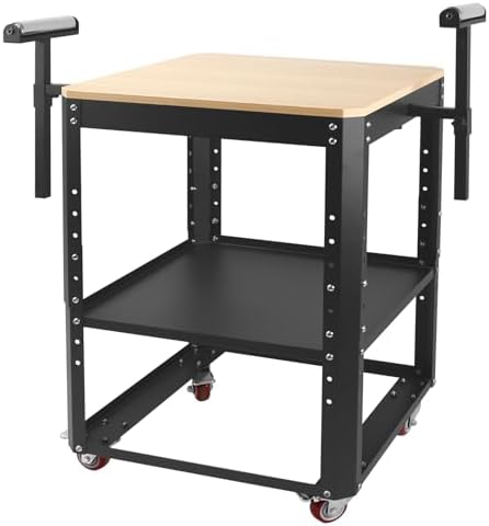 SGOLAN Rolling Planer Stand,550 lbs Load Capacity Tool Stand with Wheels, Height Adjustable Miter Saw Planer Table with Extension Rollers, for Most Planers, Saws, Bench-top Machines, Power Tools