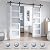 ROYMELO Double 24×84 Inch Glass Barn Door Slab and 8ft Hardware Kit Included, 5 Frosted Glass, LVL Wood Panel Covered with White Water-Proof Scratch-Proof PVC Surface, Simple DIY Assembly