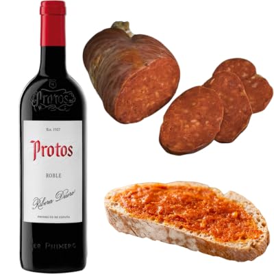 Pack Gourmet: Protos Roble 750 ml y Sobrasada de Bellota 2 Unidades 100% Ibérica Maldonado 250 g – Maridaje Exquisito – Regalo Gastronómico Premium