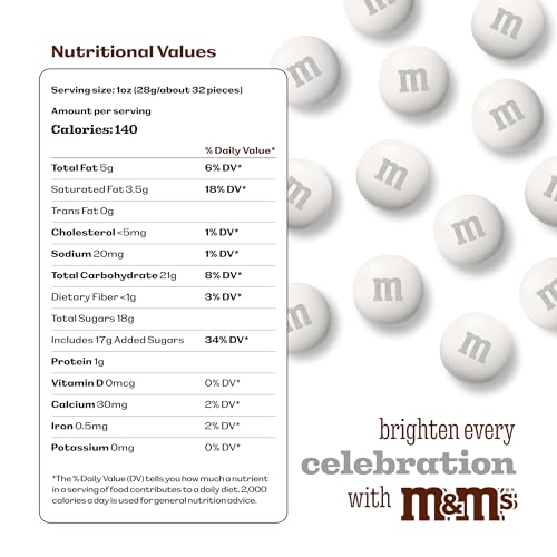 M&M’S WORLD Candy Bulk - Pearl Milk Chocolate for Candy Bar, Chocolate for Weddings, Birthdays, Graduations, Party Favors, Easter, Holiday, Birthday Party Favors and more, 2 lbs