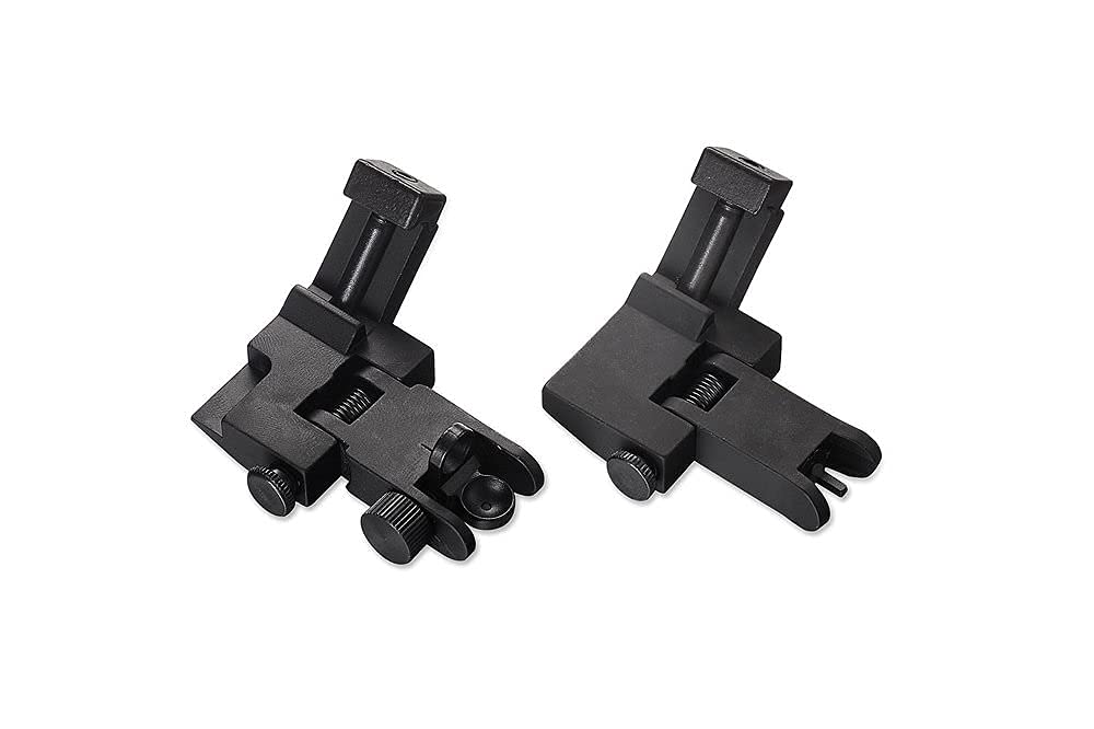FIRECLUB 2017 AR15 AR 15 Front and Rear flip up 45 Degree Rapid Transition BUIS Backup Iron Sight