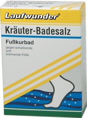 Laufwunder Kräuter-Badesalz, Fußbad bei überanstrengten und verhornten Füßen, 250 g