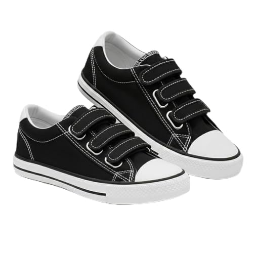 Image of Women's Canvas Running Walking Casual Hook and Loop Tape Sneakers Shoes