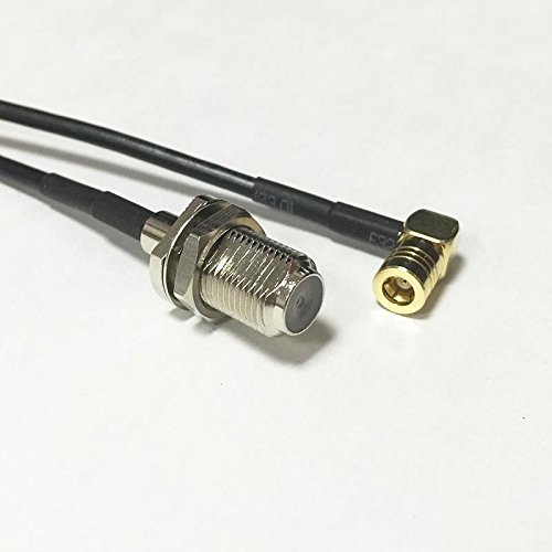 F Type Female to SMB Female Angle Connector Adapter Cable RG174 20cm 8inch New Fast USA Shipping