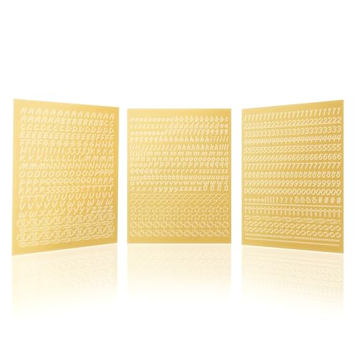 CraftWerk Adesivi a forma di lettera – Lettere adesive da incollare e decorare per matrimonio, battesimo, cresima o comunione – con numeri e simboli (oro corsivo)