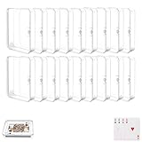 oooaooo 18 Stück Spielkarten Box, Karten Aufbewahrungsbox, Transparentem Leere Spielkarten Etui, Tragbar Zum Aufbewahren von Spielkartens Kartenspielen oder Anderen kleinen Gegenständen