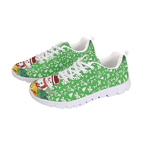 Jeiento Christmas Shoes Mesh Walking Sneakers for Women Men Athletic Footwear Casual Trainers Fashion Tennis Shoes,Non Slip