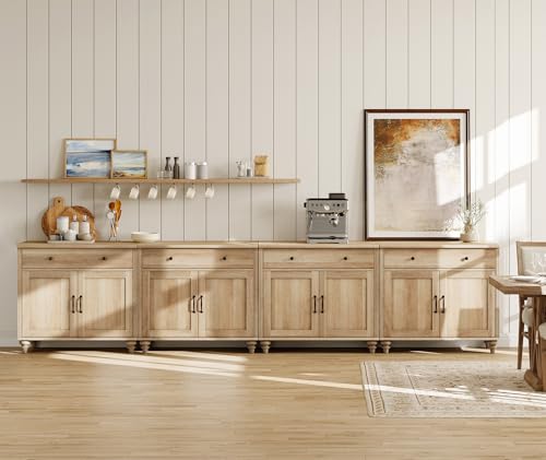 WAMPAT Large Buffet Cabinet with 8 Doors and...