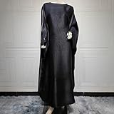 Photo Gallery zilimontt abaya - abito da donna in raso, alla moda, musulmano, musulmano, estivo, con maniche a pipistrello, caftano per ramadan, taglia media, colore nero Photo Gallery zilimontt abaya - abito da donna in raso, alla moda, musulmano, musulmano, estivo, con maniche a pipistrello, caftano per ramadan, taglia media, colore nero