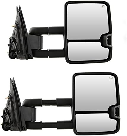 Miniatura 5 de AKKON - Para Chevy Silverado 14-20 humo extensible con función calefactada de remolque, espejos laterales izquierdo + derecho par