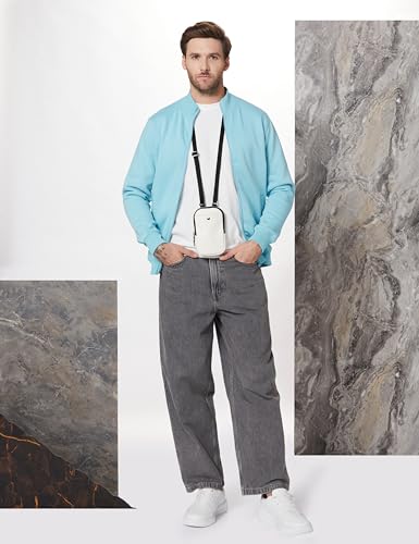 Image of Amazon Brand - Symbol Men Cotton Blend High Neck Zipper Sweatshirt (Available in Plus Sizes)