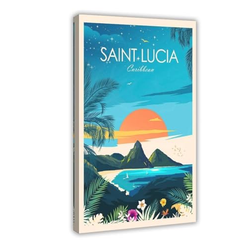 Impression sur toile de Saint Lucie, décoration murale de qualité supérieure