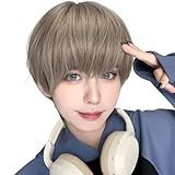 EMMOR ウィッグ メンズ プレミアム 男性 かつら プロスタイリスト監修 自然 かっこいい イメチェン 原宿 フリーサイズ 人気 wig(ミルクティーブラウン)