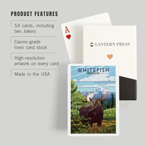 Baraja Poker Lantern Press Whitefish Montana 52 Cartas miniatura 3