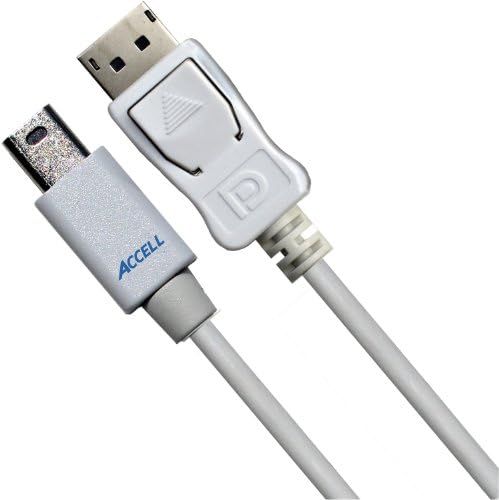 Accell Mdp to DP 1.2 - VESA-Certified Mini DisplayPort to DisplayPort 1.2 Cable - 3 Feet (White), Hbr2, 4K UHD @60Hz, 1920X1080@240Hz