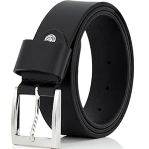 LINDENMANN Leder-Gürtel Herren 40 mm breit, Gürtel Herren Vollrindleder schwarz, Farbe/Color:schwarz, Size:Bundweite 95 cm Gesamtlänge 110 cm W 37.4 L