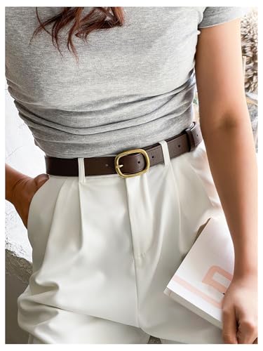 Women's Leather Waist Belts Metal Buckle Fashion Belt for Jeans Pants Dresses3