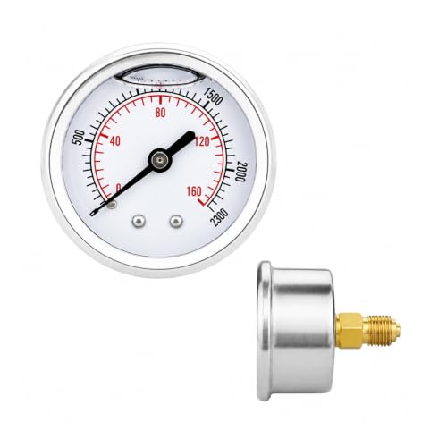 Medidor de presión con glicerina contra vibraciones para controlar agua y gas hasta 40 bar