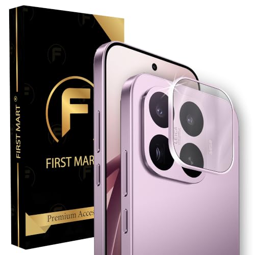Image of FIRST MART Pink Camera Ring Guard Protector for Xiaomi 17T | Tempered Glass with Metal Alloy Rings, HD Clear, Scratch Resistant, Case-Friendly | Pack of 1