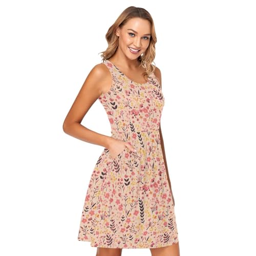 Robe d'été décontractée fluide pour éviter la chaleur en rose - 2