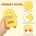 XIMEIDUO Chicken Plush Kpop Photo card Holder, Cute Chick ID Badge Holder Protector, Soft 3.5 Inch Cartoon Animal Photo Case Sleeves Stationery for Idol ID Card Student Worker Bag Charm