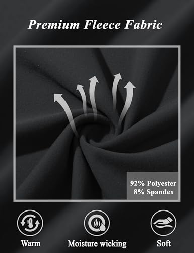 MAGCOMSEN Men's Thermal Shirt Fleece Lined Long Sleeve Athletic Base Layer Workout Top - Image 3