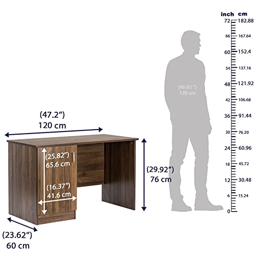 Wakefit Study Table | 1 Yr Warranty | Study Table with Book Shelf, Computer Table for Home Pc, Office Table for Home, Free Installation from Brand, Modern Wobble-Free & Durable Design (Aaron - CW)